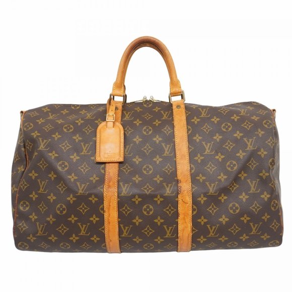 LOUIS VUITTON Brown Monogram Keepall Bandouliere 50 Boston Bag - Picture 1 of 16